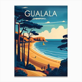 Gualala California Retro 1 Canvas Print