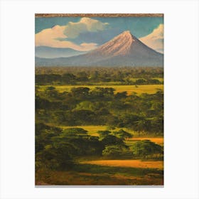 Yala National Park Sri Lanka Vintage Poster Canvas Print