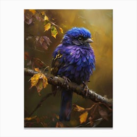 Bird In Autumn Canvas Print