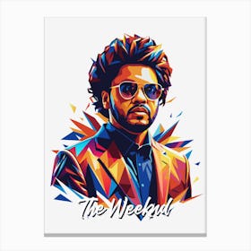 The Weeknd 01 Portrait Music Icon WPAP Pop Art Style Canvas Print