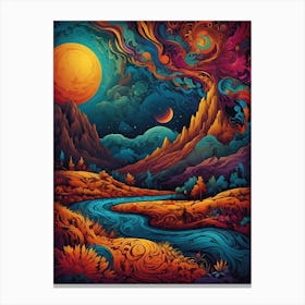 Psychedelic Landscape 1 Canvas Print