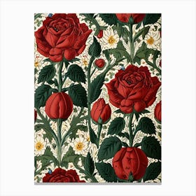 William Morris Roses Canvas Print