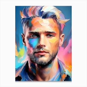 Color Portrait Of A Man Canvas Print