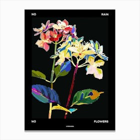 No Rain No Flowers Poster Hydrangea 1 Canvas Print