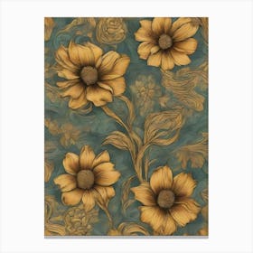 Golden Daisies Canvas Print