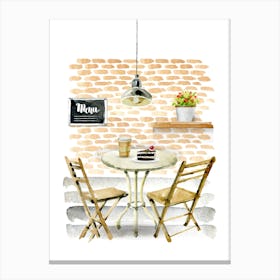 Pretty Scene Table Canvas Print