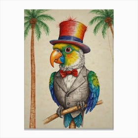 Parrot In A Hat 1 Canvas Print