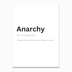 Anarchy Definition Meaning 1 Canvas Print