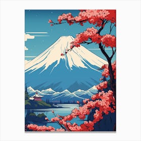 Mount Fuji Japan 2 Vintage Travel Illustration Canvas Print
