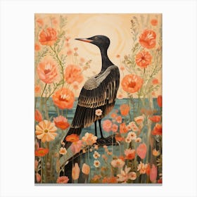 Cormorant 2 Detailed Bird Painting Canvas Print