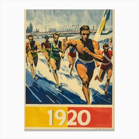 Aihrgdesign A Vintage Sports Poster For The 1920 Antwerp Olym 9ee6cb95 0449 4ea7 A93e 740ed2739c51 0 Canvas Print