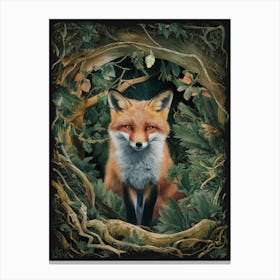 william morris Fox In The Forest 3 Canvas Print