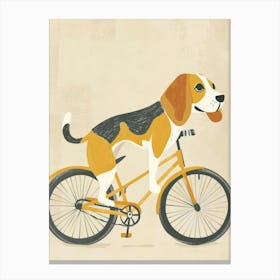 Beagle On A Bike 2 Canvas Print