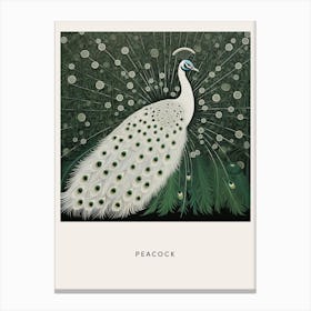 Ohara Koson Inspired Bird Painting Peacock 5 Poster Canvas Print