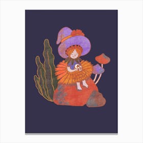 Little Flower Witch Canvas Print