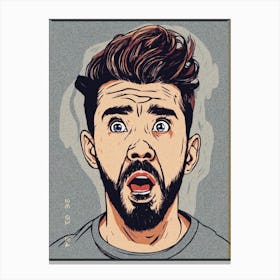 Face Of A Man Canvas Print