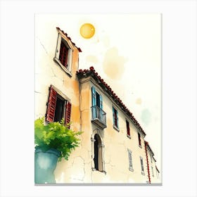 Watercolor Of A House 2 Canvas Print