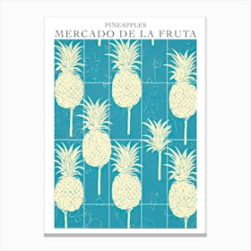 Mercado De La Fruta Pineapples Illustration 1 Poster Canvas Print