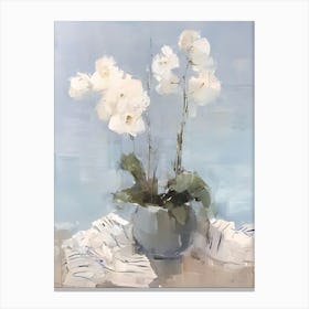 White Orchids 1 Canvas Print