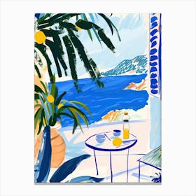 Travel Poster Happy Places Amalfi Coast 0 Canvas Print