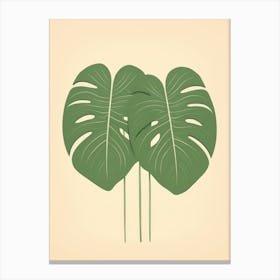 Monstera Leaves 1 Canvas Print