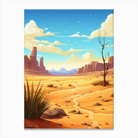 Sahara Desert Cartoon 4 Canvas Print
