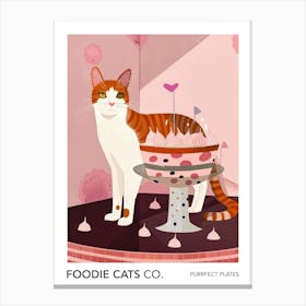 Foodie Cats Co Cat And A Trifle Cake 5 Canvas Print