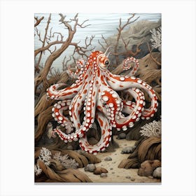 Mimic Octopus Illustration 12 Canvas Print