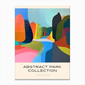 Abstract Park Collection Poster Regents Park London 5 Canvas Print