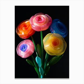 Bright Inflatable Flowers Ranunculus 2 Canvas Print