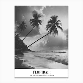 Taylor Swift Florida Ttpd Swifie Merch Black And White Canvas Print