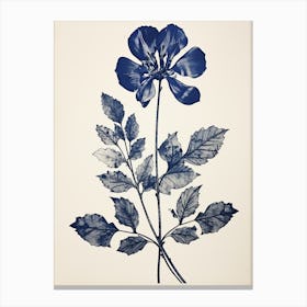 Blue Botanical Bluebonnet 2 Canvas Print