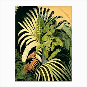 Australian Tree Fern Rousseau Inspired Canvas Print