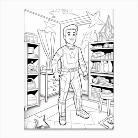 Andy S Room (Toy Story) Fantasy Inspired Line Art 1 Canvas Print