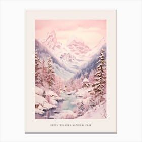 Dreamy Winter National Park Poster  Berchtesgaden National Park Germany 3 Canvas Print