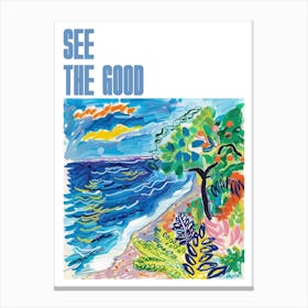 See The Good Poster Seaside Painting Matisse Style 11 Canvas Print