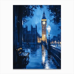 Fantasy Rainy Night In London 10 Canvas Print