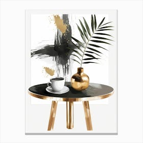 Gold Coffee Table Canvas Print