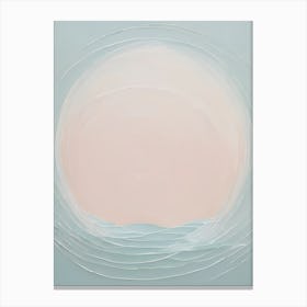 Sunrise - True Minimalist Calming Tranquil Pastel Colors of Pink, Grey And Neutral Tones Abstract Painting for a Peaceful New Home or Room Decor Circles Clean Lines Boho Chic Pale Retro Luxe Famous Peace Serenity Canvas Print