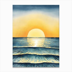 Sunset Over The Ocean 74 Canvas Print