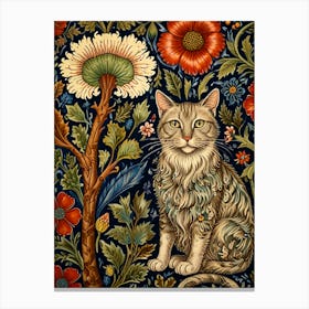 Cat In Flower Canvas Print