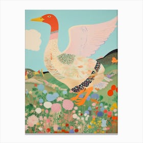 Maximalist Bird Painting Goose 1 Canvas Print