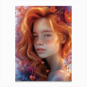 Girl With Red Hair 6 Canvas Print