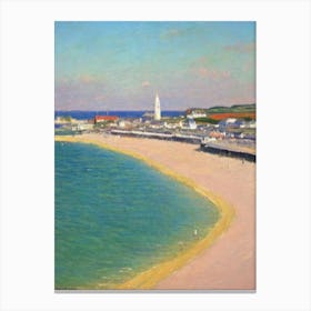 Weymouth Beach Dorset Monet Style Canvas Print