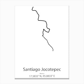 Santiago Del Teide,Spain Minimalist Map Canvas Print