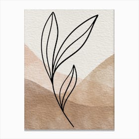 Leaf minimalism art illustration Canvas Print