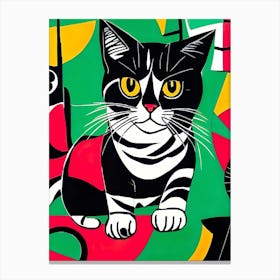 Abstract cat Canvas Print