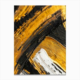 Abstract Gold And Black Painting 26 Canvas Print