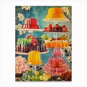 Fruity Jelly Retro Collage 2 Canvas Print