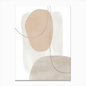 Beige Abstract Painting Canvas Print